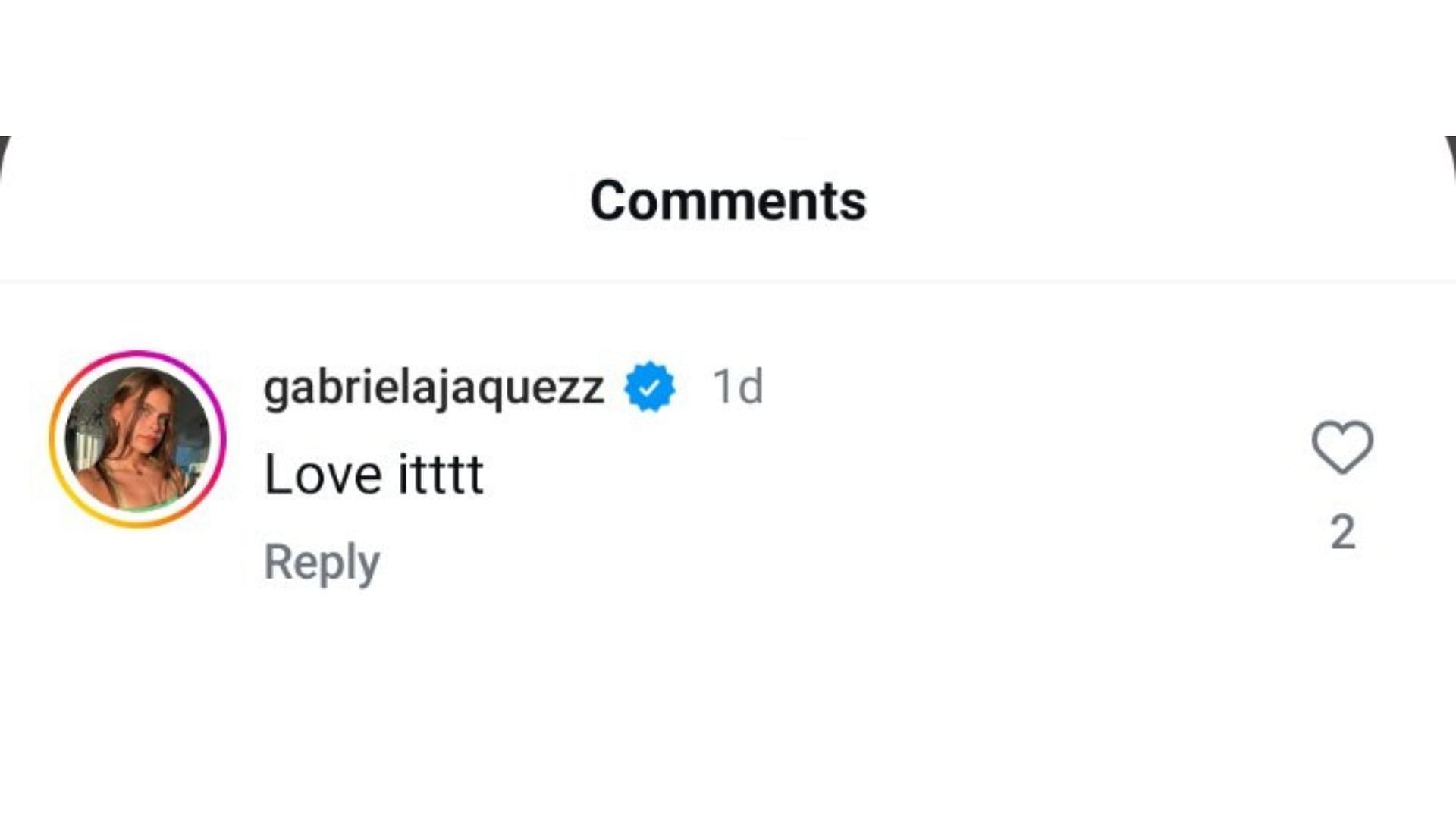 Gabriela Jaquez reacted to Kiki Rice's paid partnership with CVS on Instagram. Source: Instagram/@kiki.rice